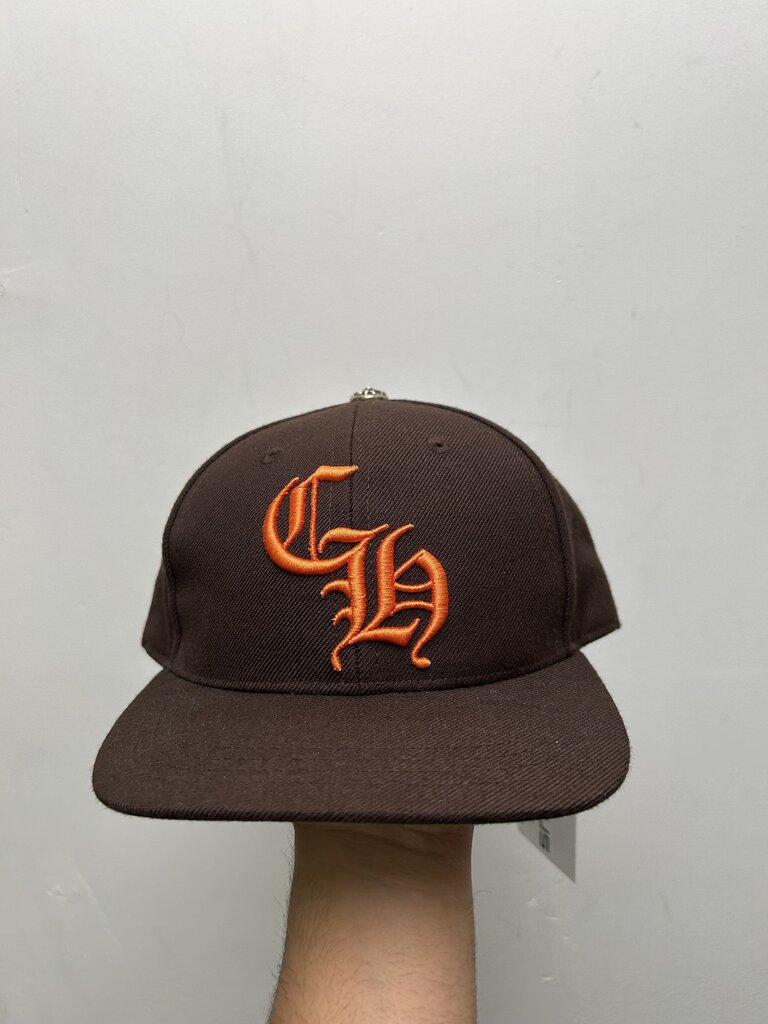 Preowned Chrome Hearts Brown Orange CH Hat