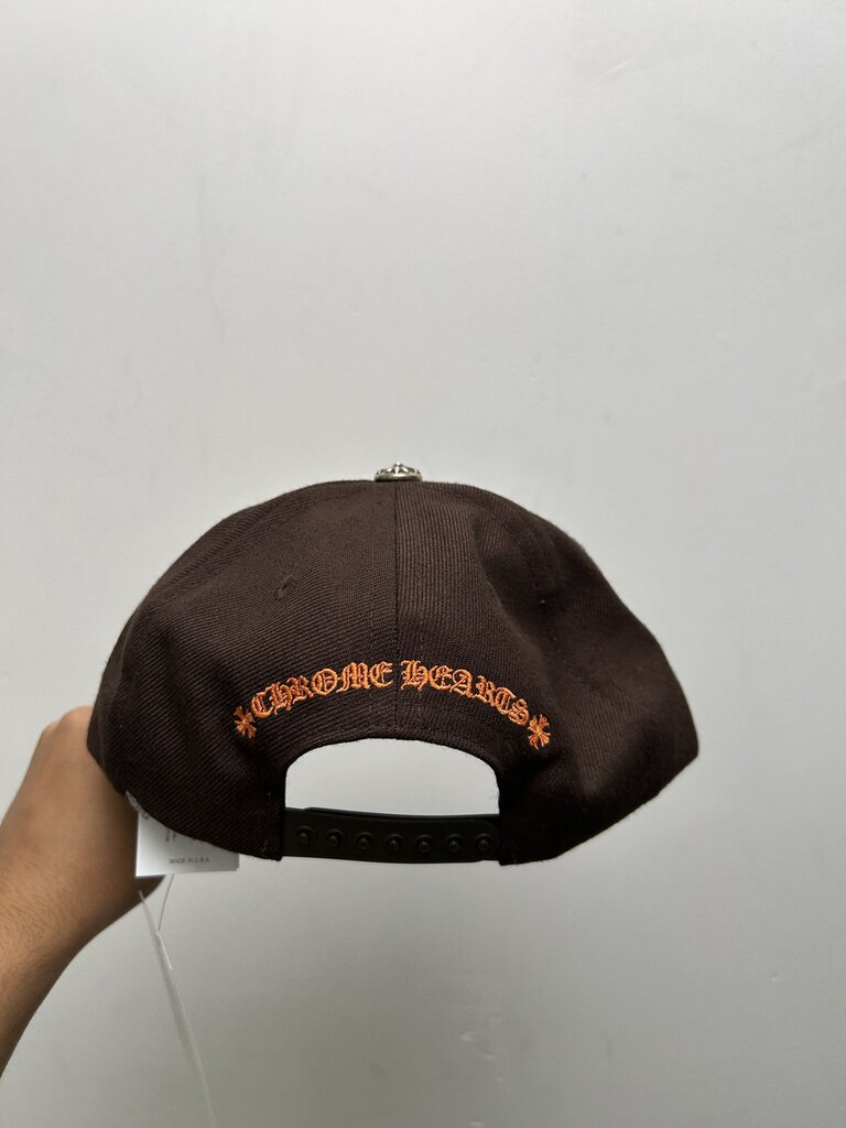 Preowned Chrome Hearts Brown Orange CH Hat
