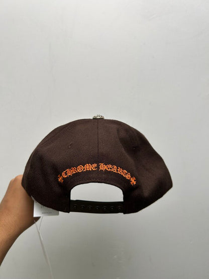 Preowned Chrome Hearts Brown Orange CH Hat