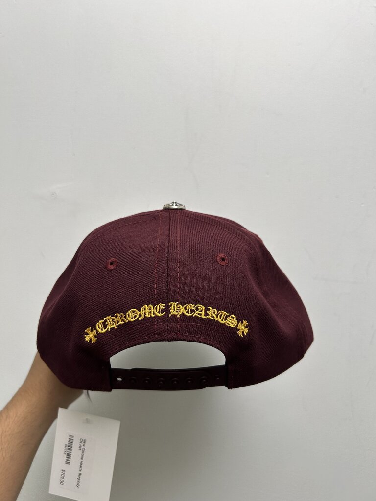 New Chrome Hearts Burgundy CH Hat