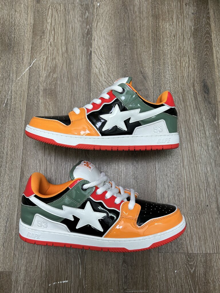 Preowned Bapesta SB Dunk Orange Black White Green sz.13 (NO BOX)