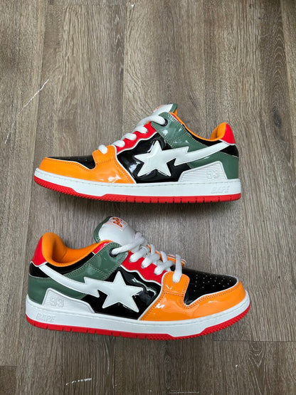 Preowned Bapesta SB Dunk Orange Black White Green sz.13 (NO BOX)