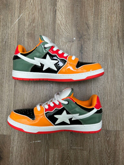Preowned Bapesta SB Dunk Orange Black White Green sz.13 (NO BOX)