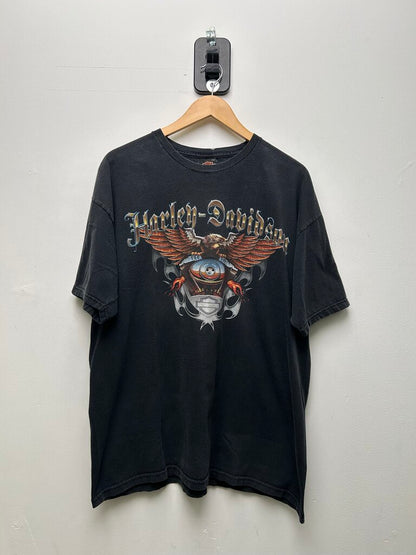 2009 Harley Davidson Morto Eagle Black Tee Sz XL