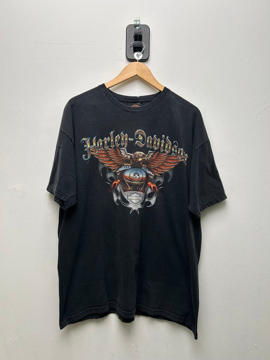 2009 Harley Davidson Morto Eagle Black Tee Sz XL