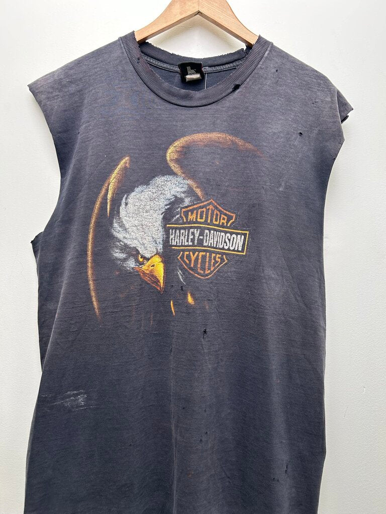 2005 Harley Davidson Eagle Woodlands Texas Cutoff Black Tee sz.XL