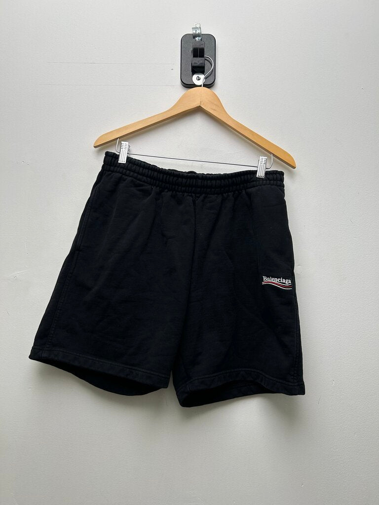 Preowned Balenciaga Black Campaign Shorts Sz.Medium