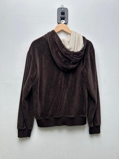 New Celine Velour Brown Zip Size Small