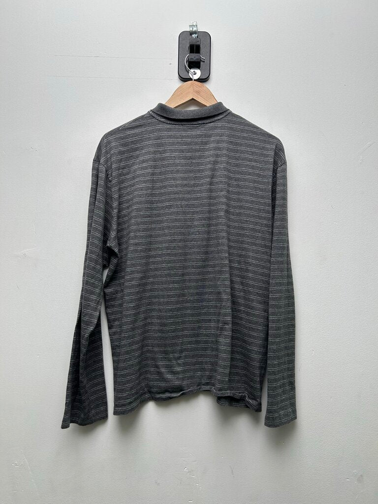 Preowned Miu Miu Grey Stripe Button Up Size Medium