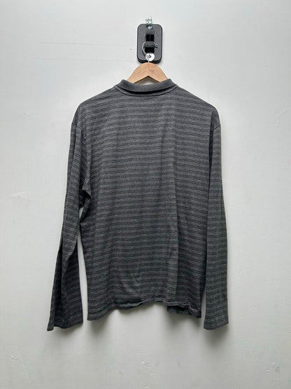 Preowned Miu Miu Grey Stripe Button Up Size Medium