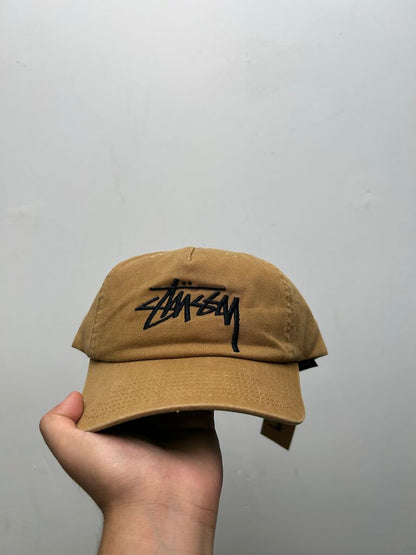 New Stussy Tan Black Fade Cap
