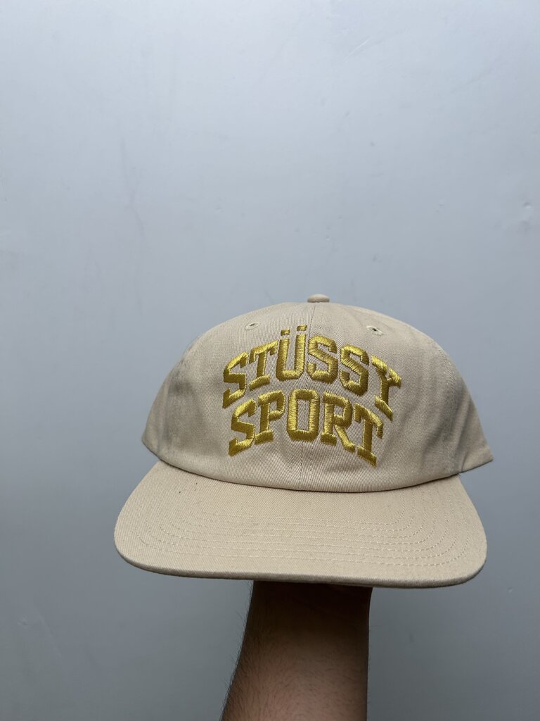 New Stussy Sport Cream Gold Cap