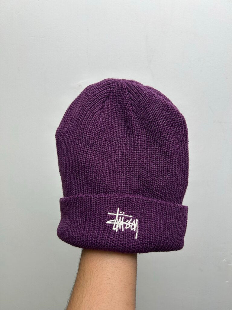 New Stussy Purple White Beanie