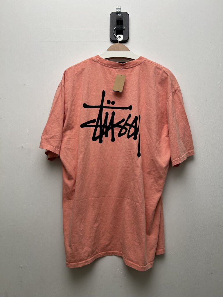 New Stussy Big Stock Coral Pink Tee sz.XL
