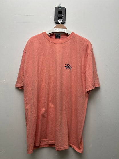 New Stussy Big Stock Coral Pink Tee sz.XL