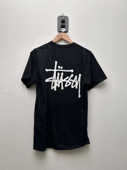 New Stussy Black Big Stock Tee sz.S