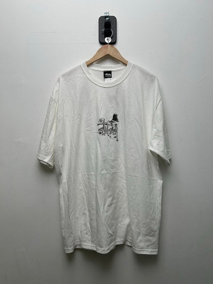 New Stussy In Bloom Thorns White Tee sz.XL