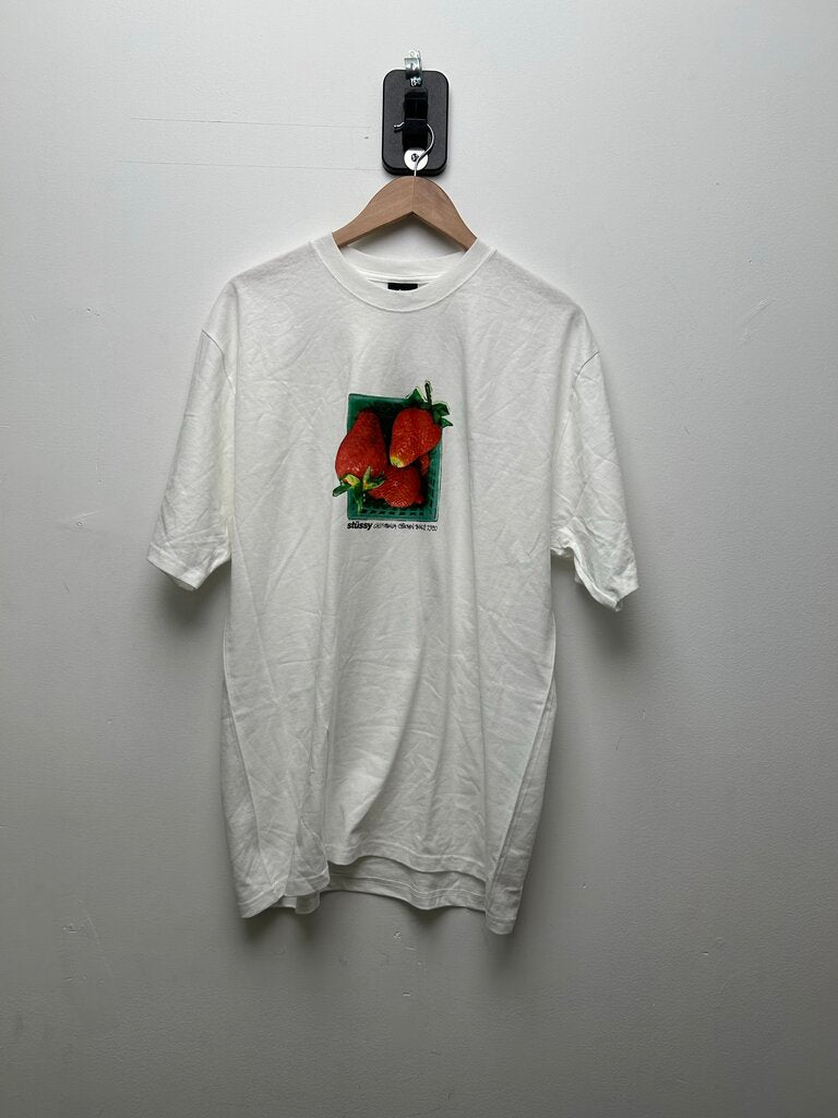 New Stussy Strawberries White Tee sz.L