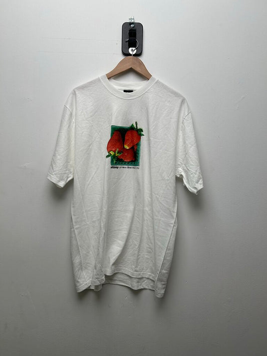 New Stussy Strawberries White Tee sz.L