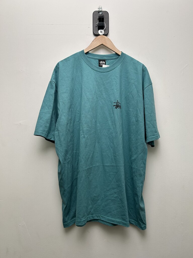 New Stussy Black Big Stock Ocean Blue Tee sz.XXL 2XL