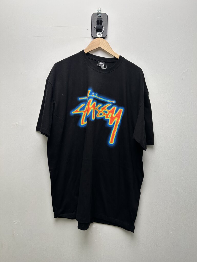 New Stussy Thermal Infrared Logo Black Tee sz.XXL 2XL