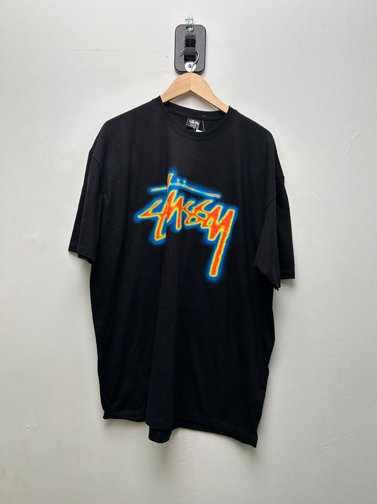 New Stussy Thermal Infrared Logo Black Tee sz.XXL 2XL