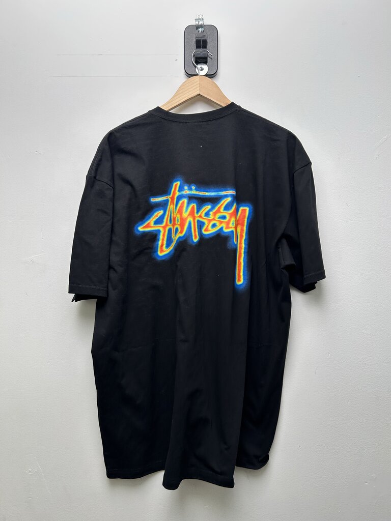 New Stussy Thermal Infrared Logo Black Tee sz.XXL 2XL