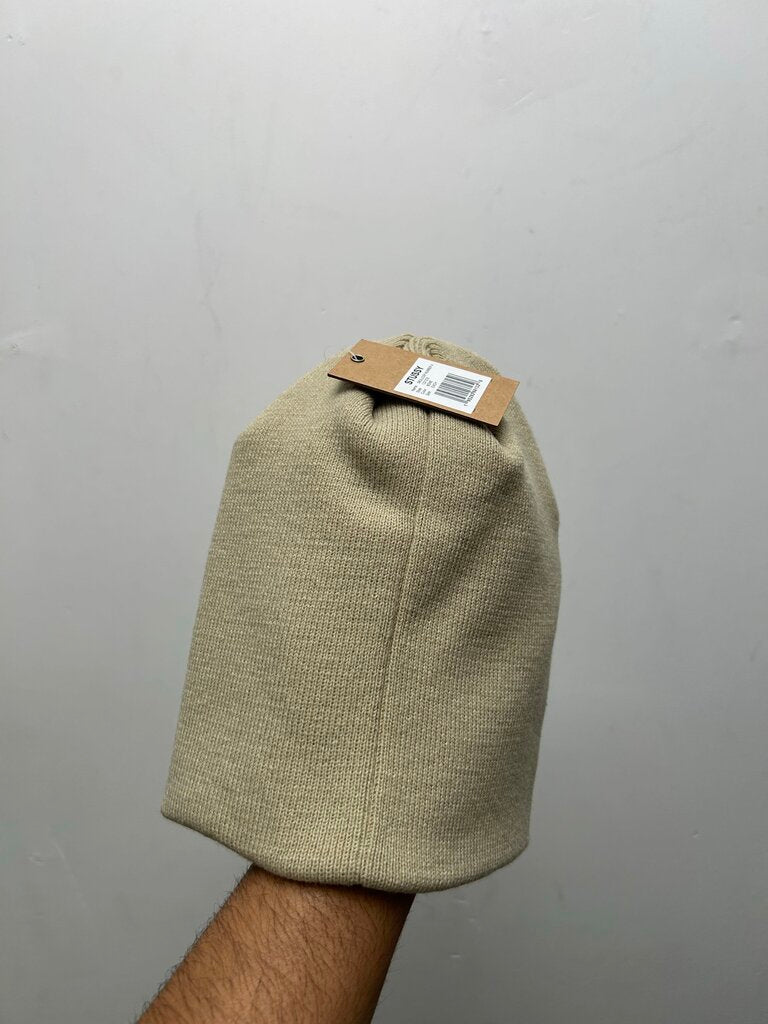New Stussy No 4 Bone Tan Skull Cap Beanie