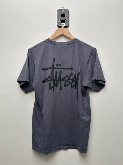 New Stussy Black Big Stock Indigo Tee sz.S