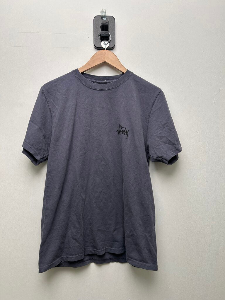 New Stussy Black Big Stock Indigo Tee sz.S