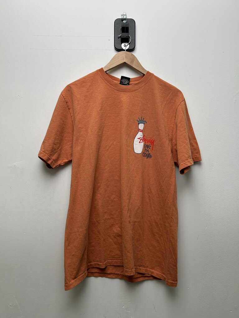 New Stussy Bowling Kingpin Rust Orange Tee sz.M