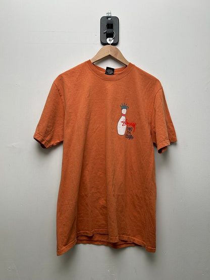 New Stussy Bowling Kingpin Rust Orange Tee sz.M