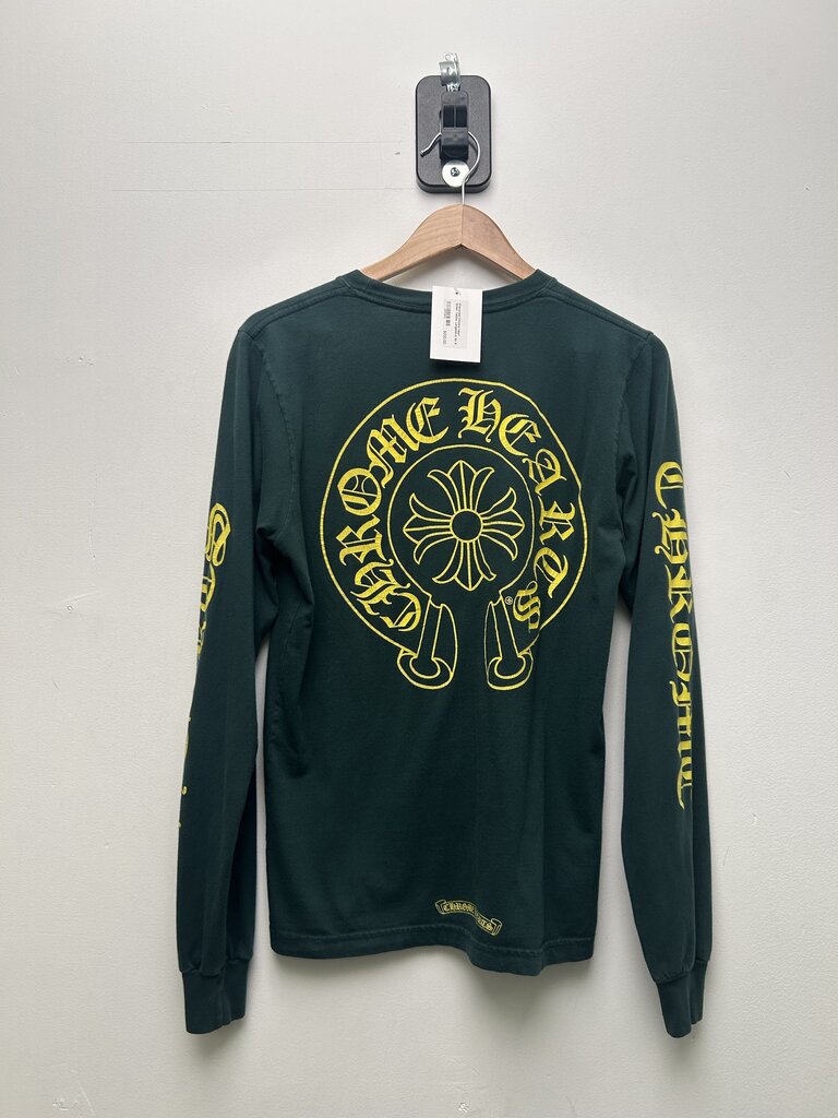 Preowned Chrome Heart Green Yellow Longsleeve Sz S