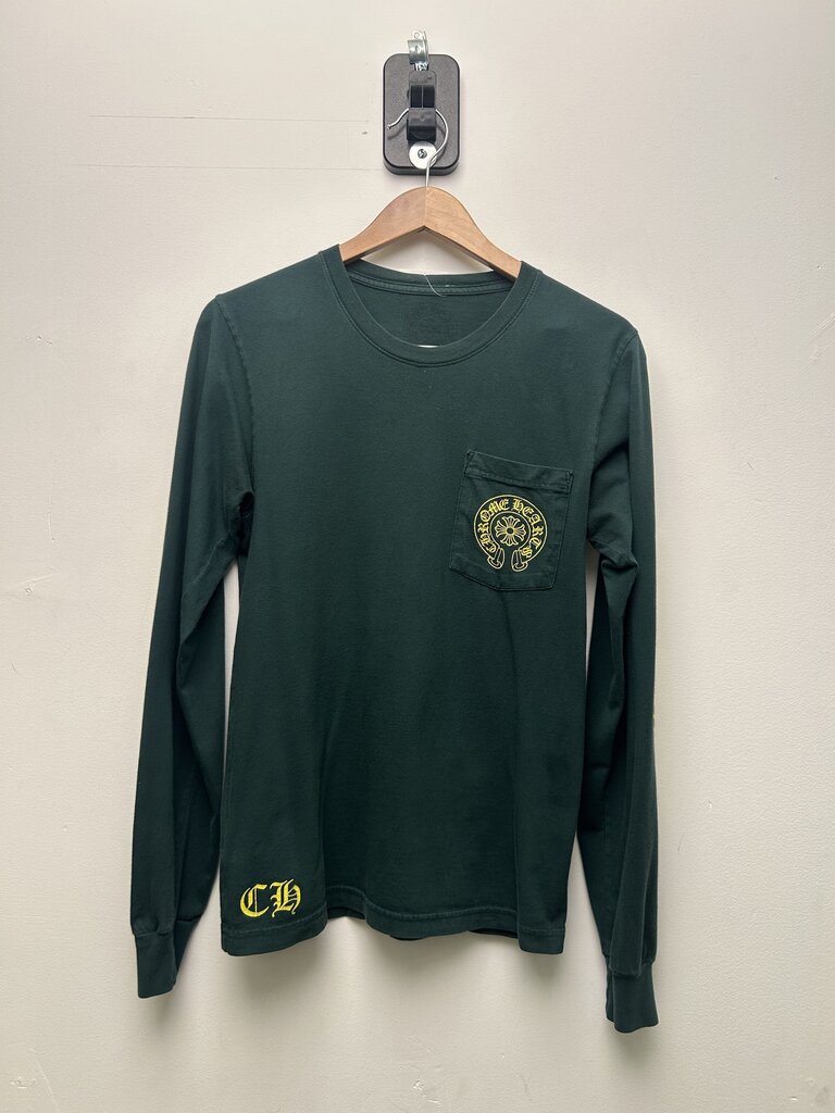 Preowned Chrome Heart Green Yellow Longsleeve Sz S