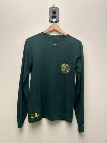 Preowned Chrome Heart Green Yellow Longsleeve Sz S