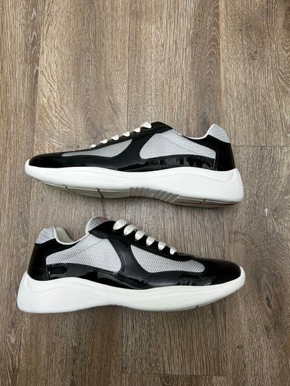 Preowned Prada Americas Cup Black White Silver sz.8(9.5M)