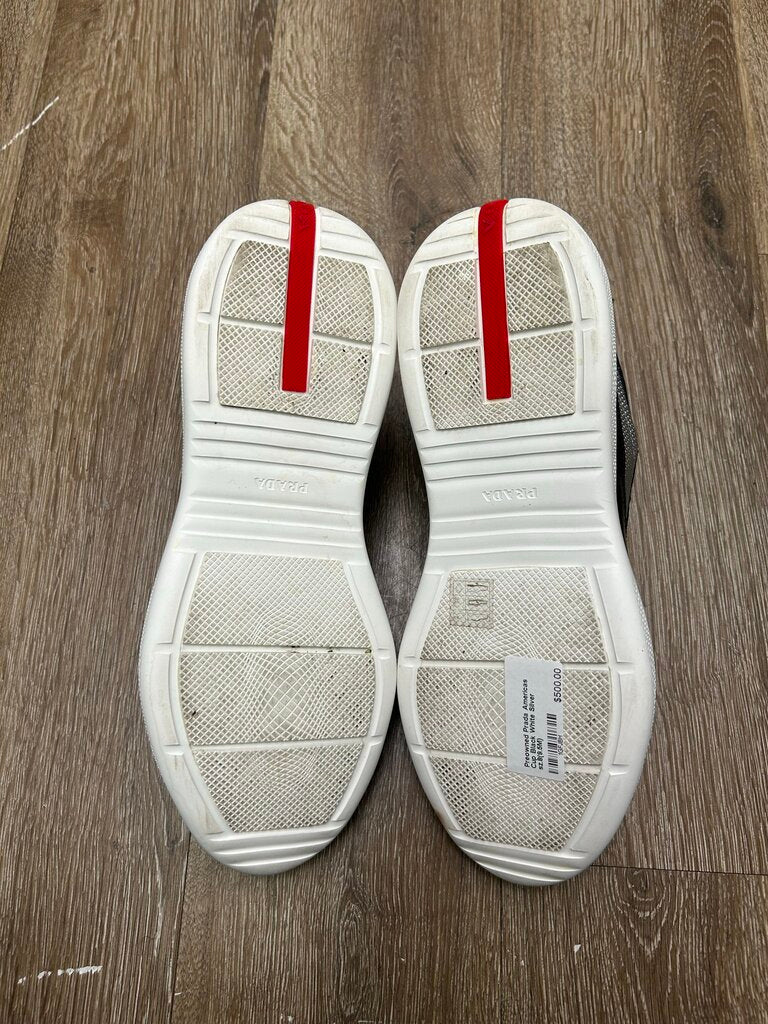 Preowned Prada Americas Cup Black White Silver sz.8(9.5M)