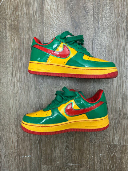 Preowned Nike Af1 Concrete Yatchy Green Red Yellow Sz.3.5 (No Box & Sole)