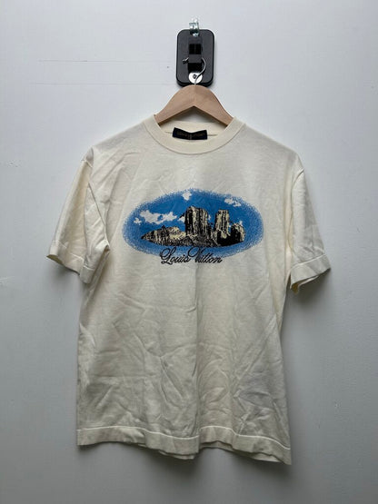 Preowned Louis Vuitton Cream White Island Tee Sz.XS