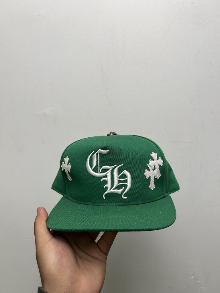 Preowned Chrome Hearts Green Patch hat