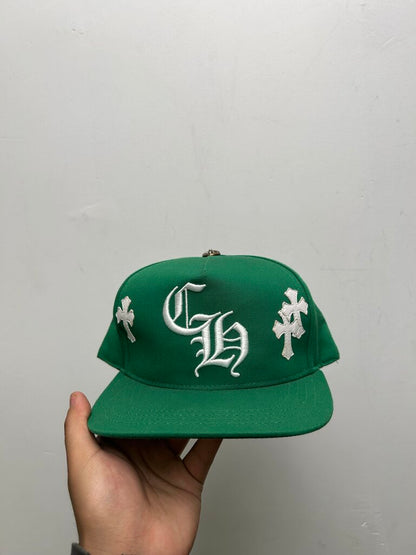 Preowned Chrome Hearts Green Patch hat