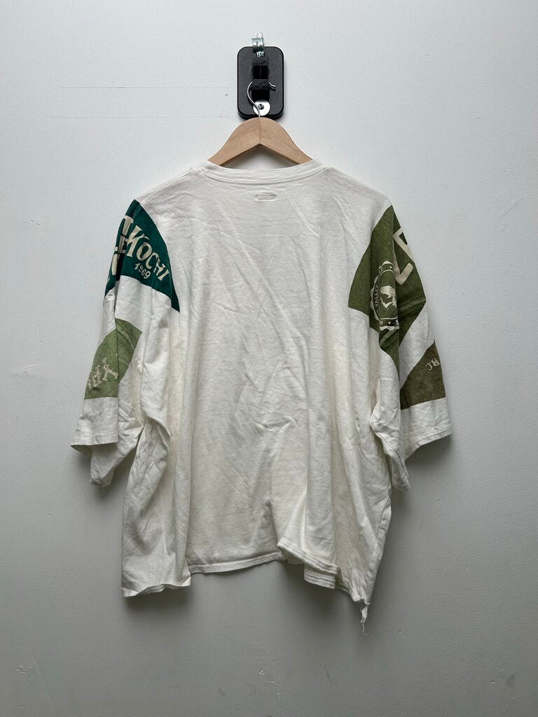 Preowned Kapital Blue Green Flag White Tee sz.1