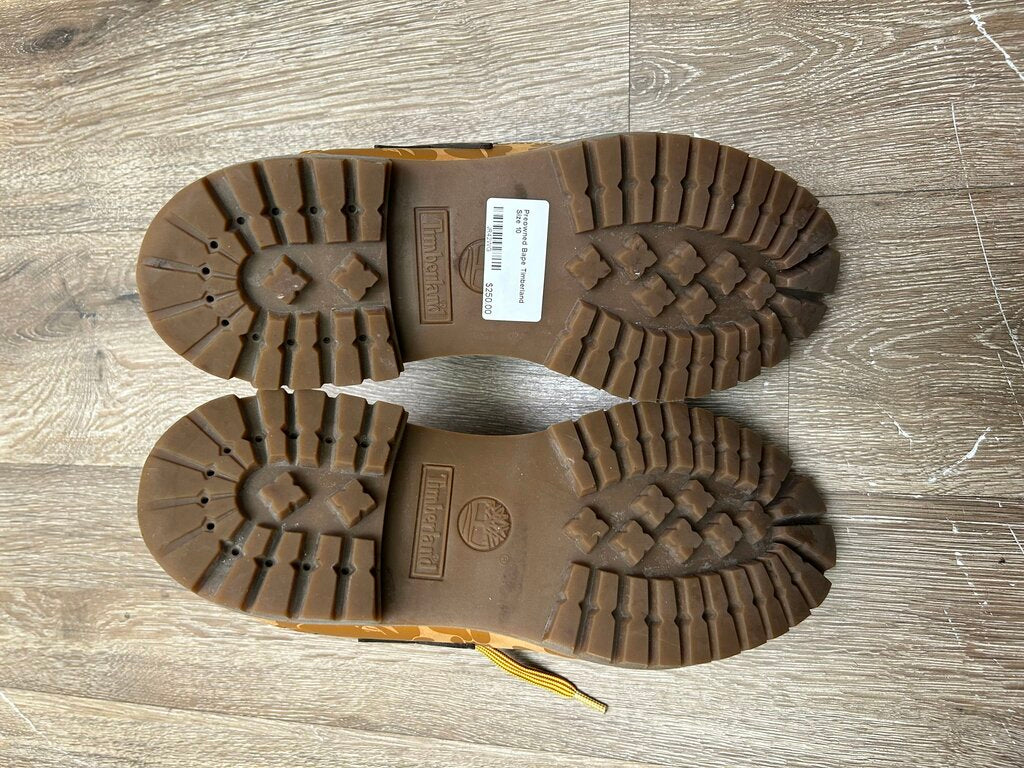 Preowned Bape Timberland Size 10