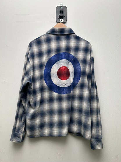 Preowned 74iswar Blue Flannel Size Medium