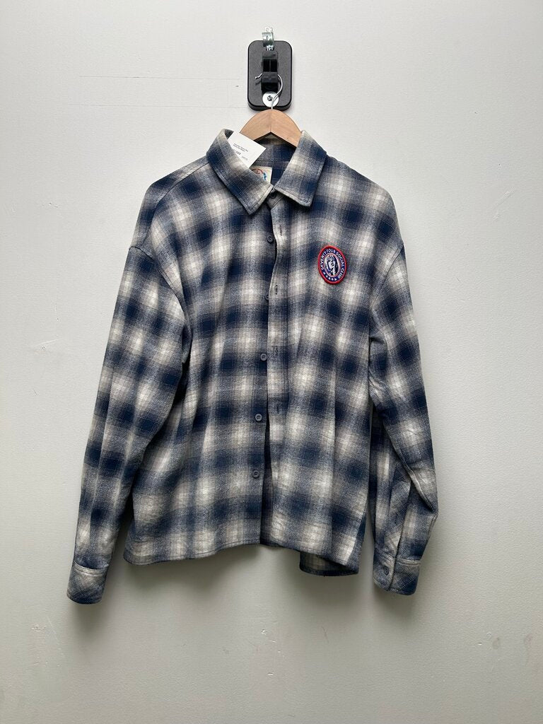 Preowned 74iswar Blue Flannel Size Medium