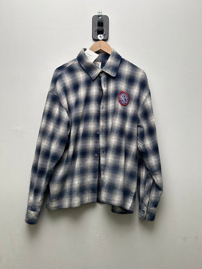 Preowned 74iswar Blue Flannel Size Medium