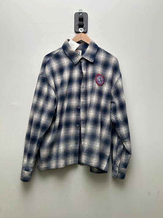 Preowned 74iswar Blue Flannel Size Medium