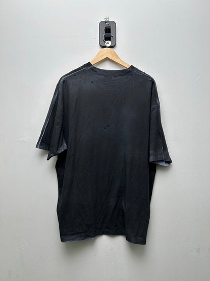 New Acne Studio Bullet Logo Black & Blue Overdyed Tee sz.XL
