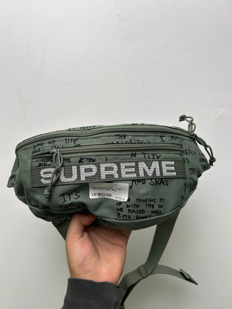 New Supreme Army Green Gonz Field Waist Bag