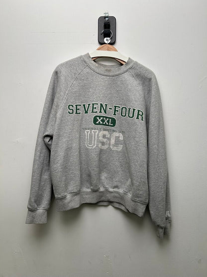 Preowned Seventy Four Grey Crewneck Size Small;